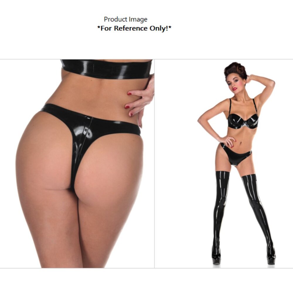 💖 Latex Libidex Classic G-String Thong Black 💖